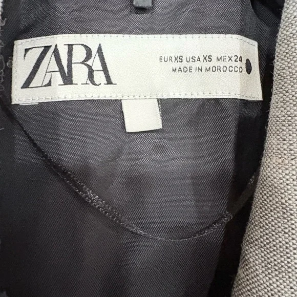 Zara Tailored Gray Blazer EUC Structured Fit Size XS - Picture 4 of 13